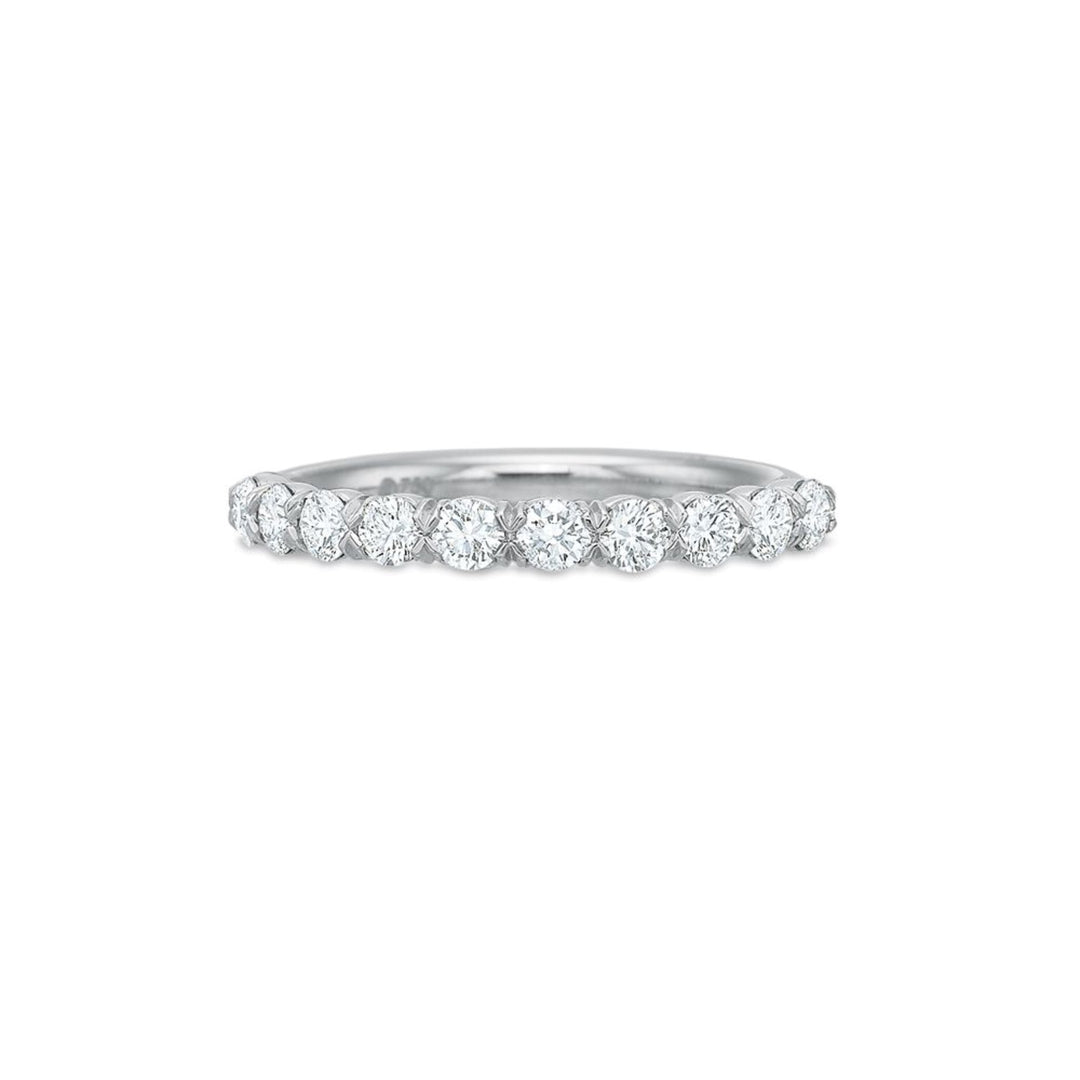 18K White Gold Flush Fit 0.76cts Round Diamond Wedding Ring