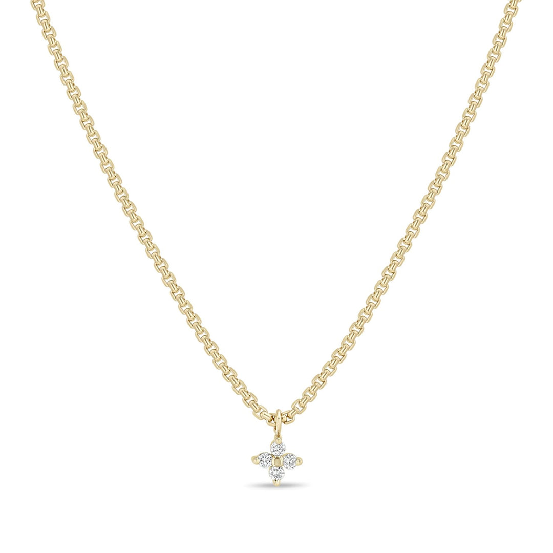Quad Diamond Dangle Necklace