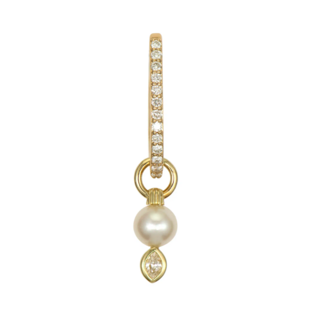 Small Classic Pearl Earring Charm - Single