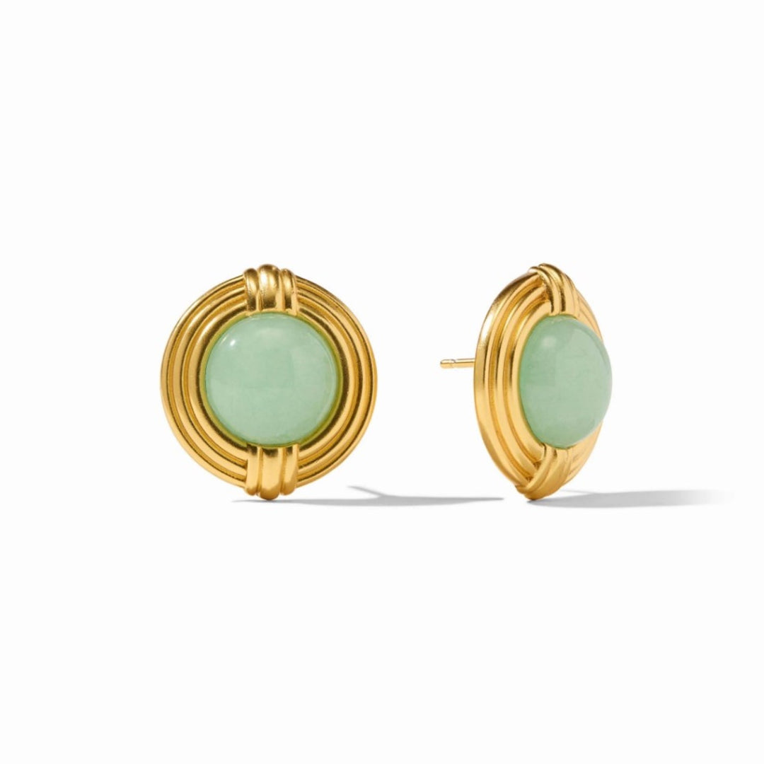 Aqua Jade Portofino Statement Stone Studs