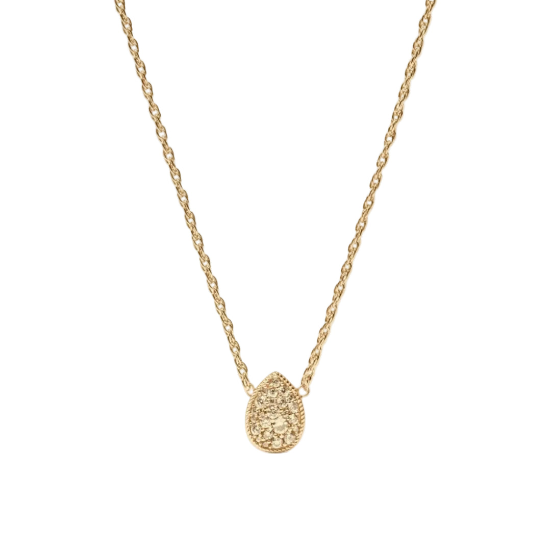 Citrine Birthstone Teardrop Delicate Necklace