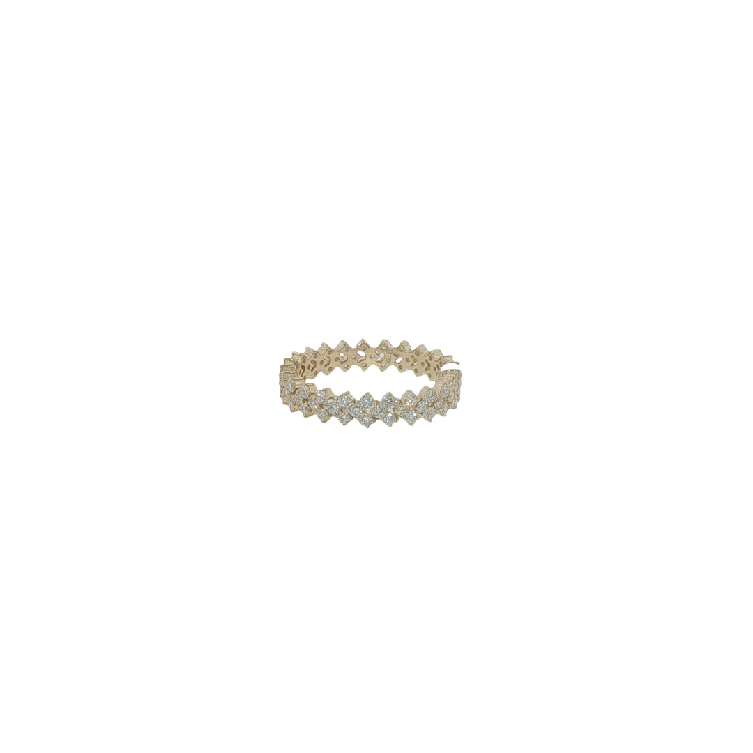 "Vida" Yellow Gold Diamond Eternity Band - Size 7