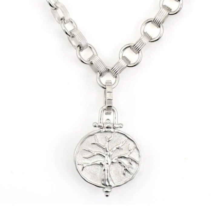 Sterling Silver Engraved Tree Of Life Pendant