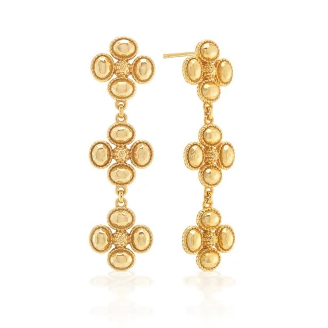 Berry Clover Linear Earrings