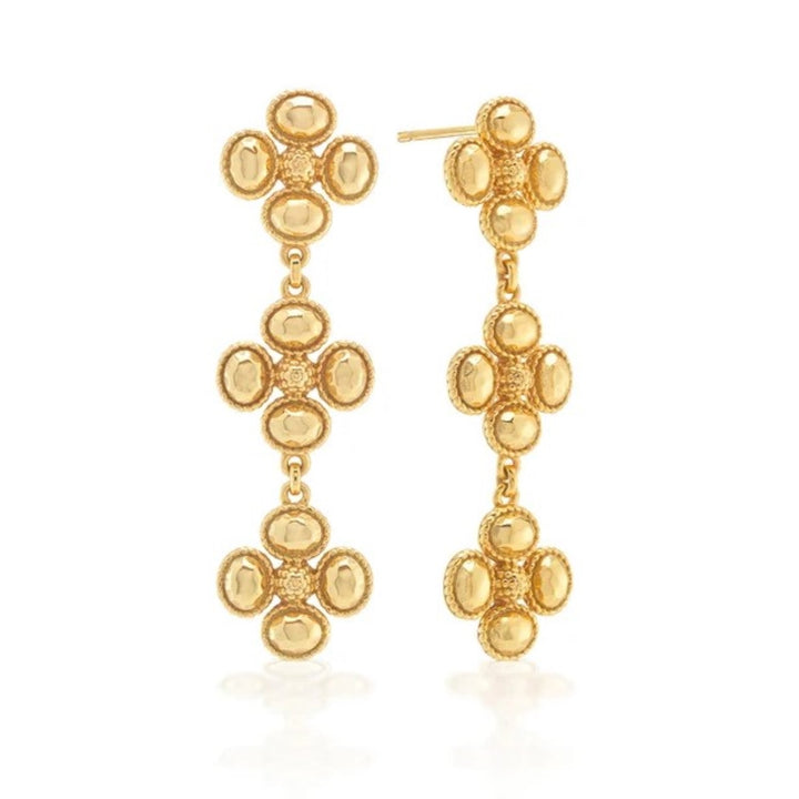 Berry Clover Linear Earrings