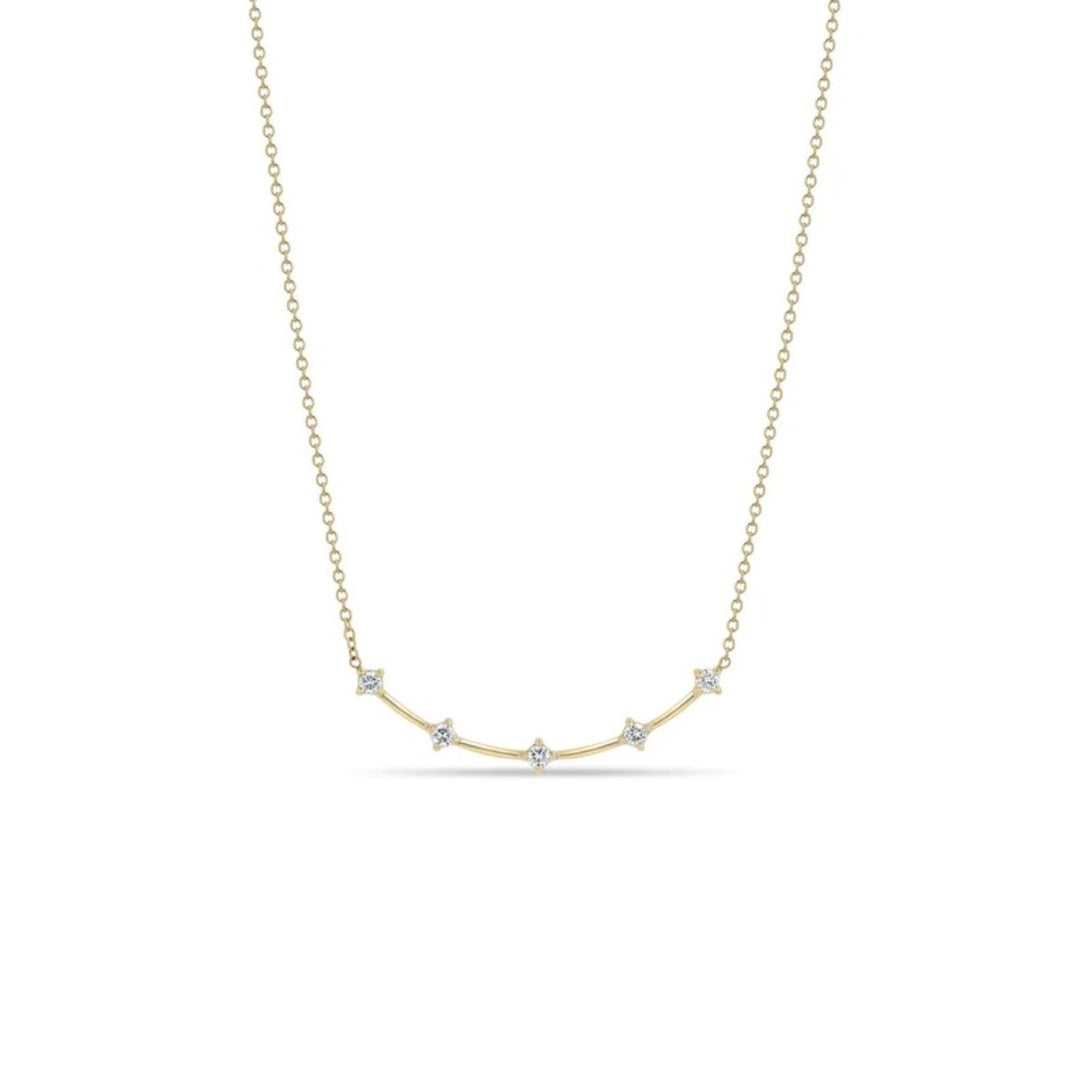 Diamond Dash Curve Necklace