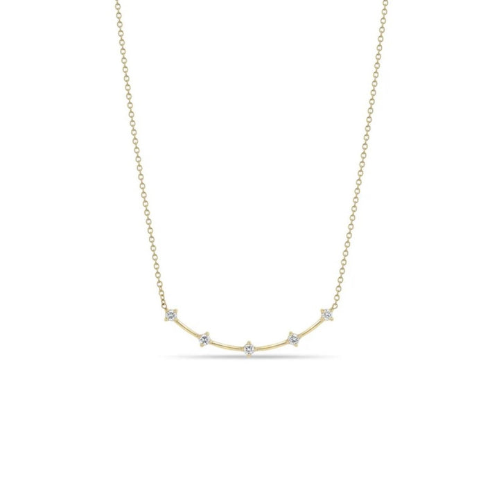 Diamond Dash Curve Necklace