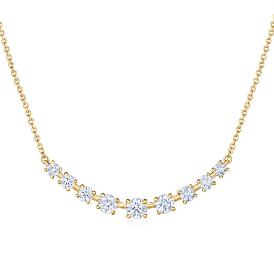 Nine-Stone Demi Necklace with Diamonds