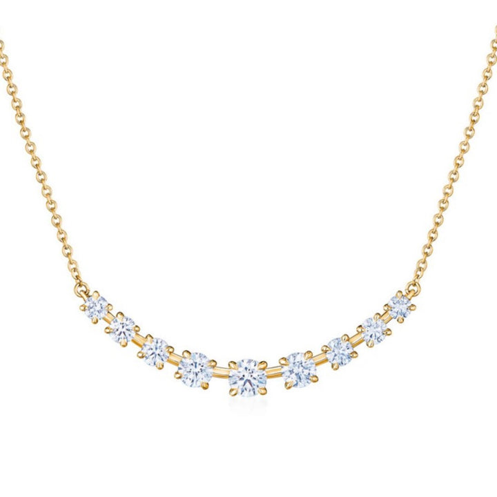 Nine-Stone Demi Necklace with Diamonds