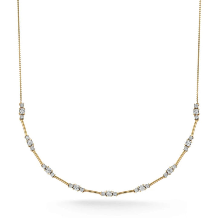 Ava Bea Spaced Diamond Tennis Necklace - 14"-16"
