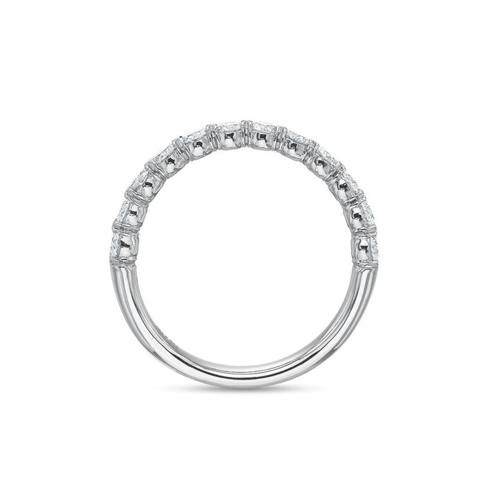 18K White Gold Flush Fit 0.76cts Round Diamond Wedding Ring