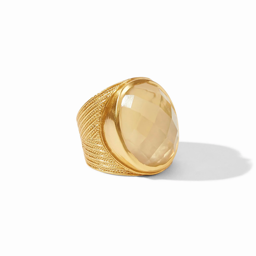 Verona Statement Ring In Iridescent Champagne - Size 8