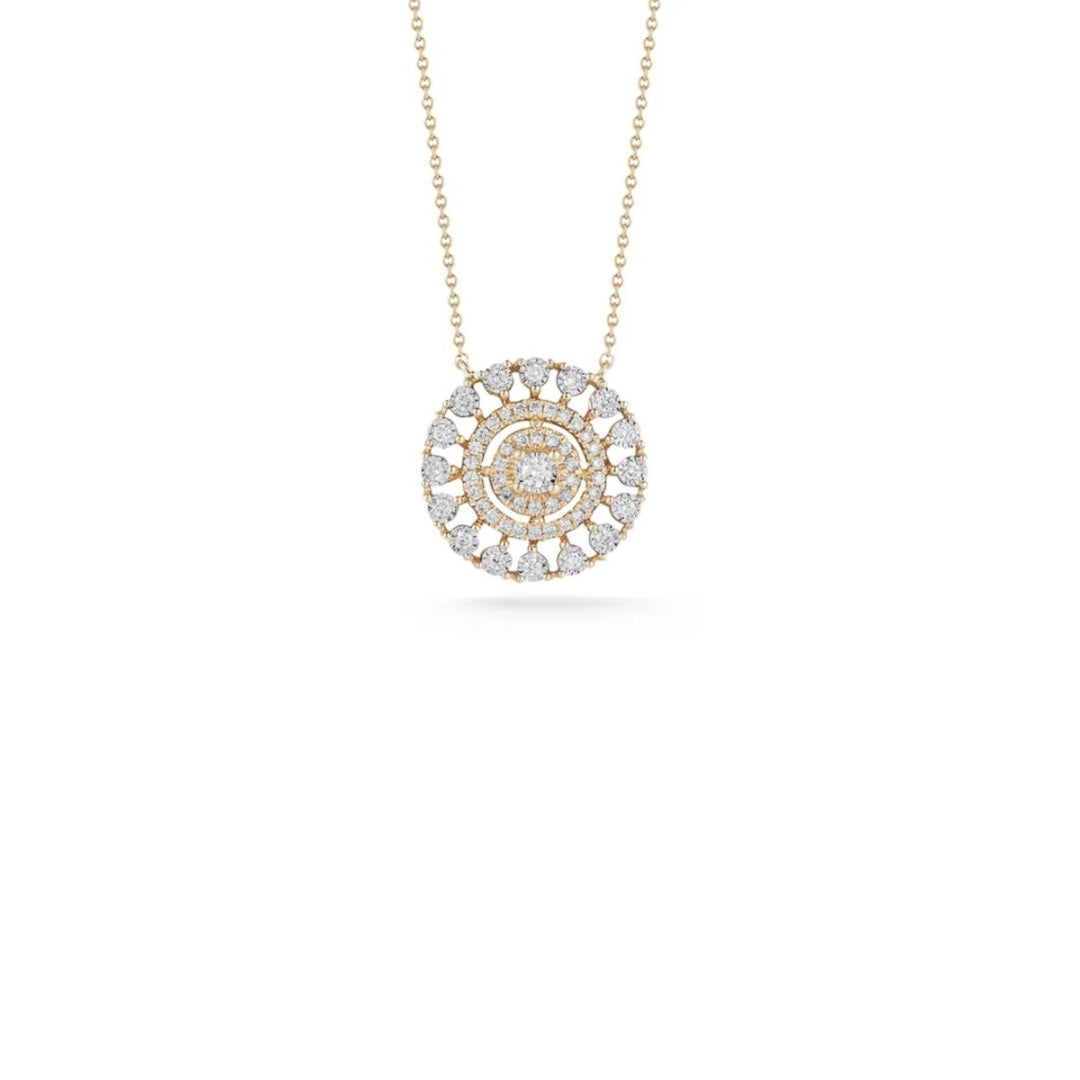 Ava Bea Diamond Medallion Necklace - 16"