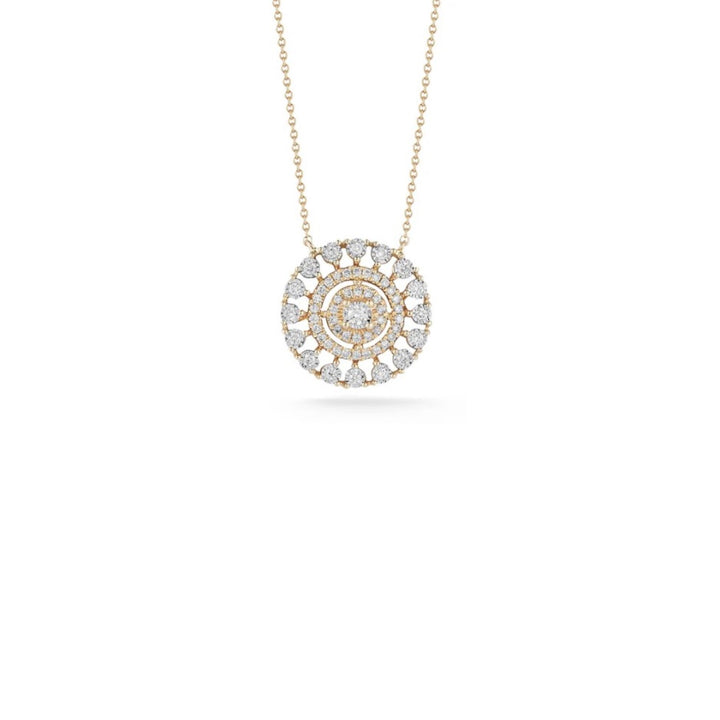 Ava Bea Diamond Medallion Necklace - 16"