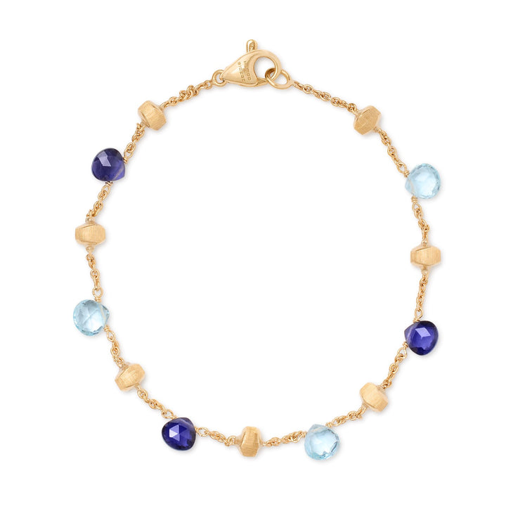 Paradise Chain Bracelet With Iolite And Blue Topaz Beads