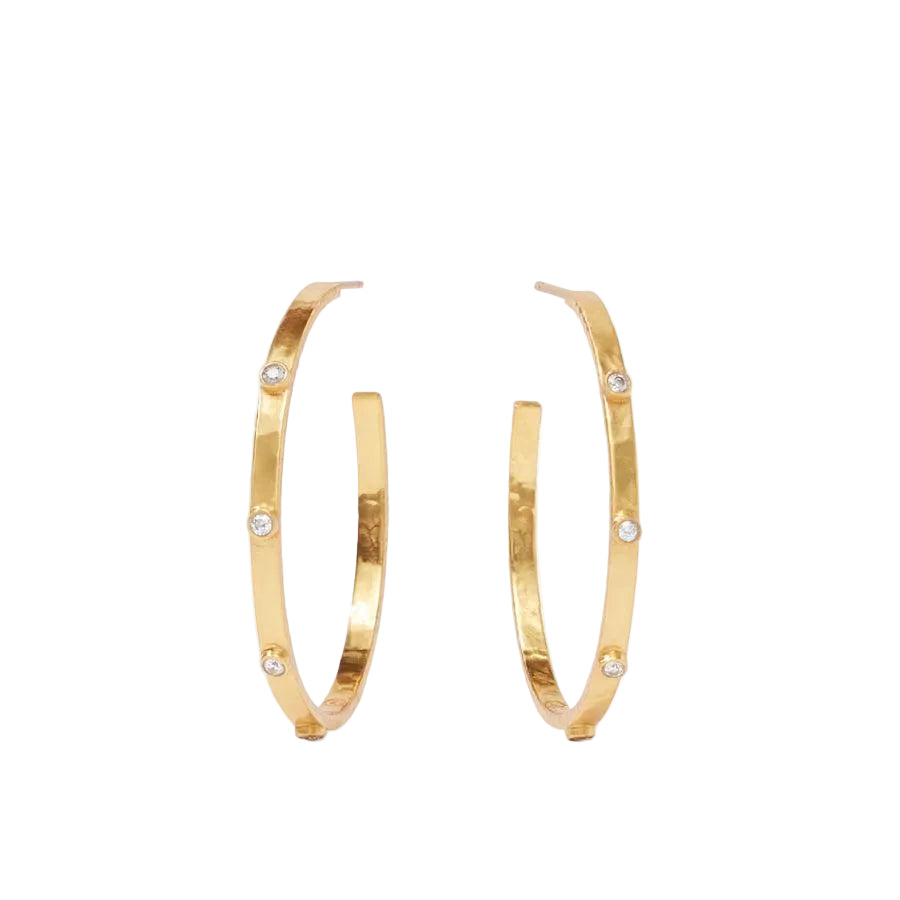 Large Crescent Stone Hoop