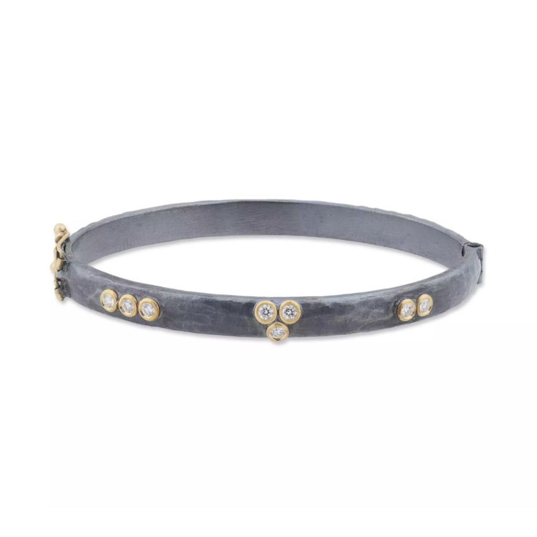 24K & Silver "Random Walk" Bangle