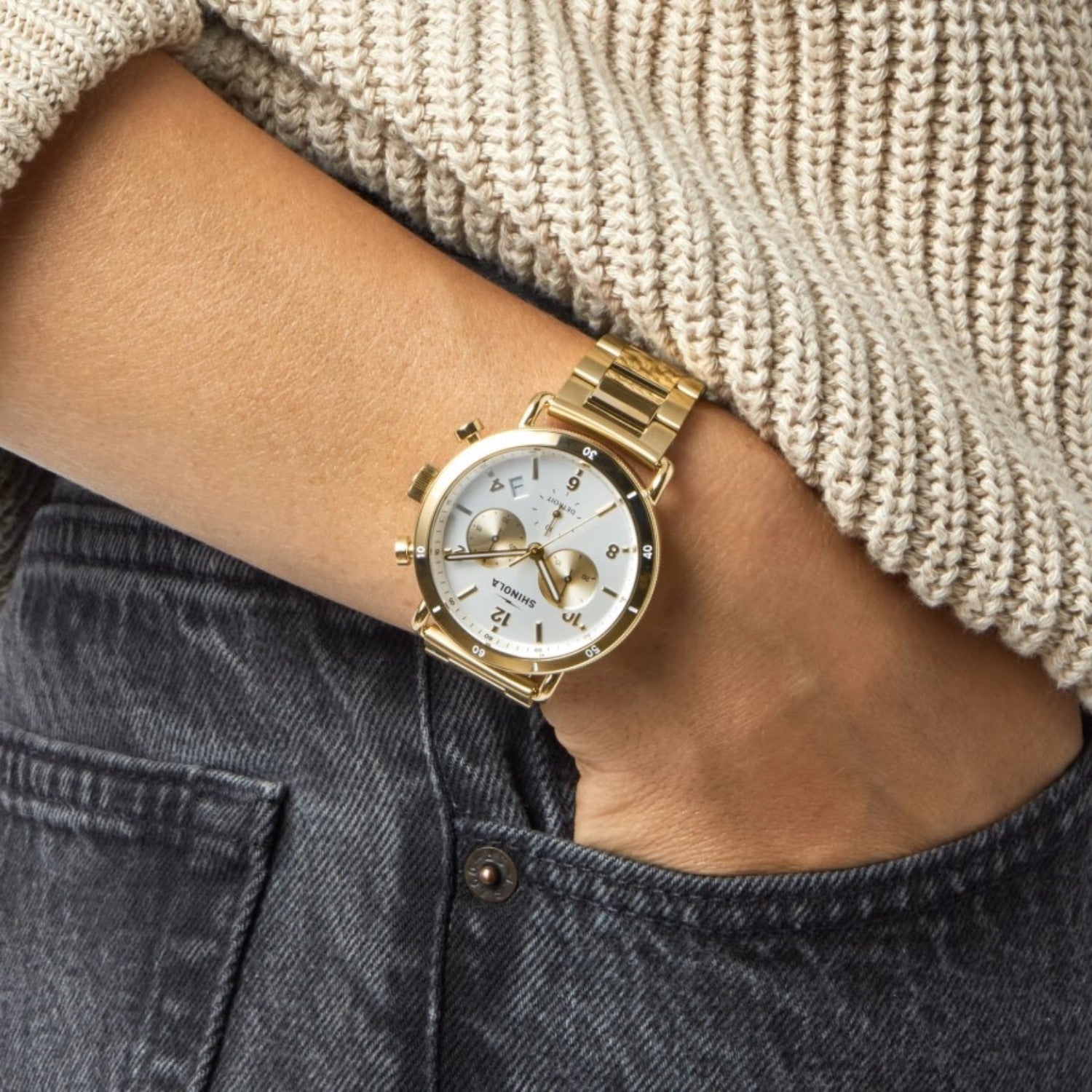 Gold Canfield Sport Chronograph Watch 40mm | Cathy Eastham Fine