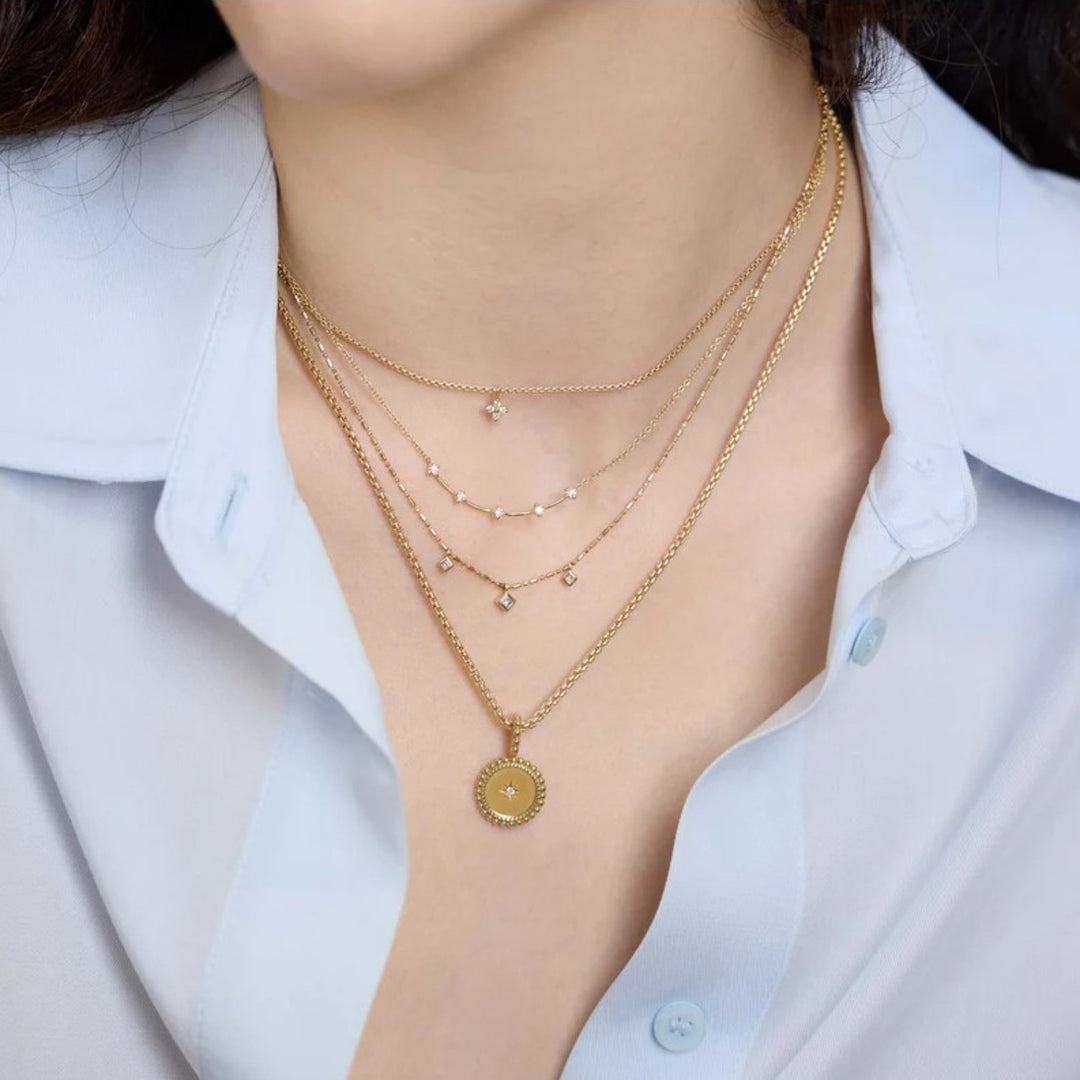 Diamond Dash Curve Necklace