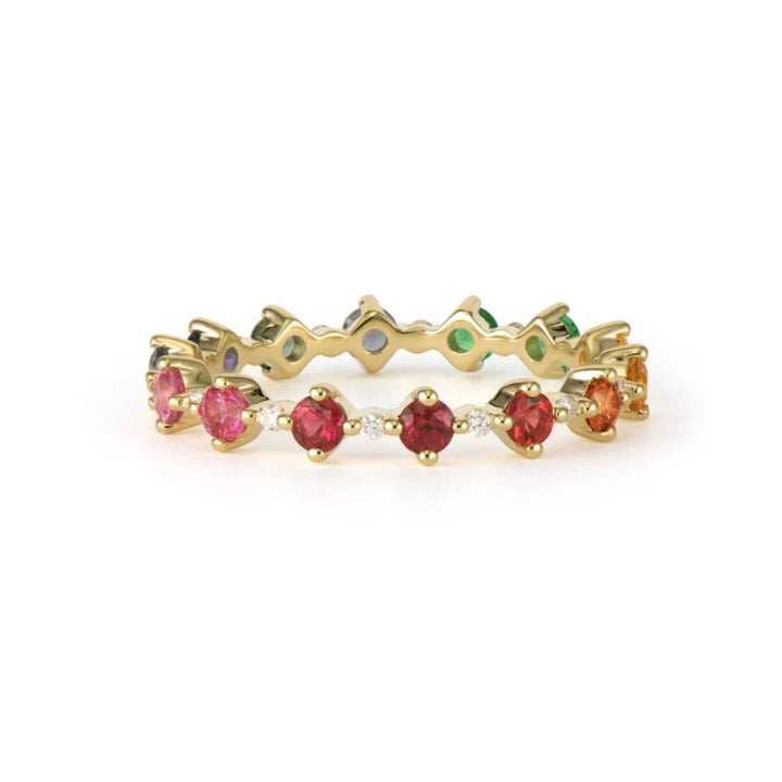 Love Always Rainbow Sapphire & Diamond Band