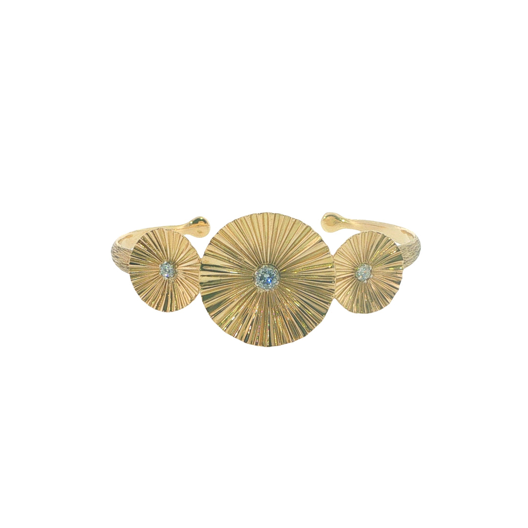 18K Yellow Gold Bloom Cuff Bracelet
