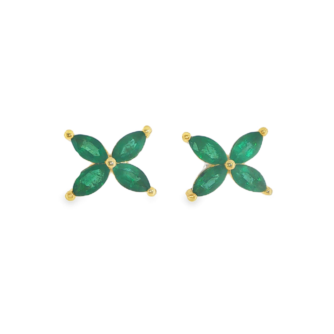 Mariposa Studs With Marquise Emeralds