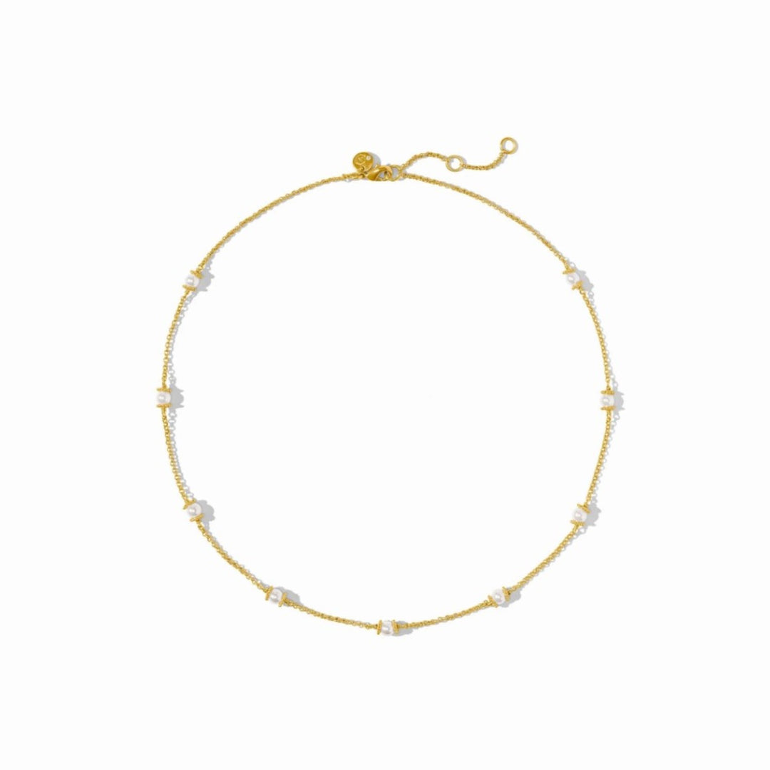 Hydra Pearl Delicate Station Necklace