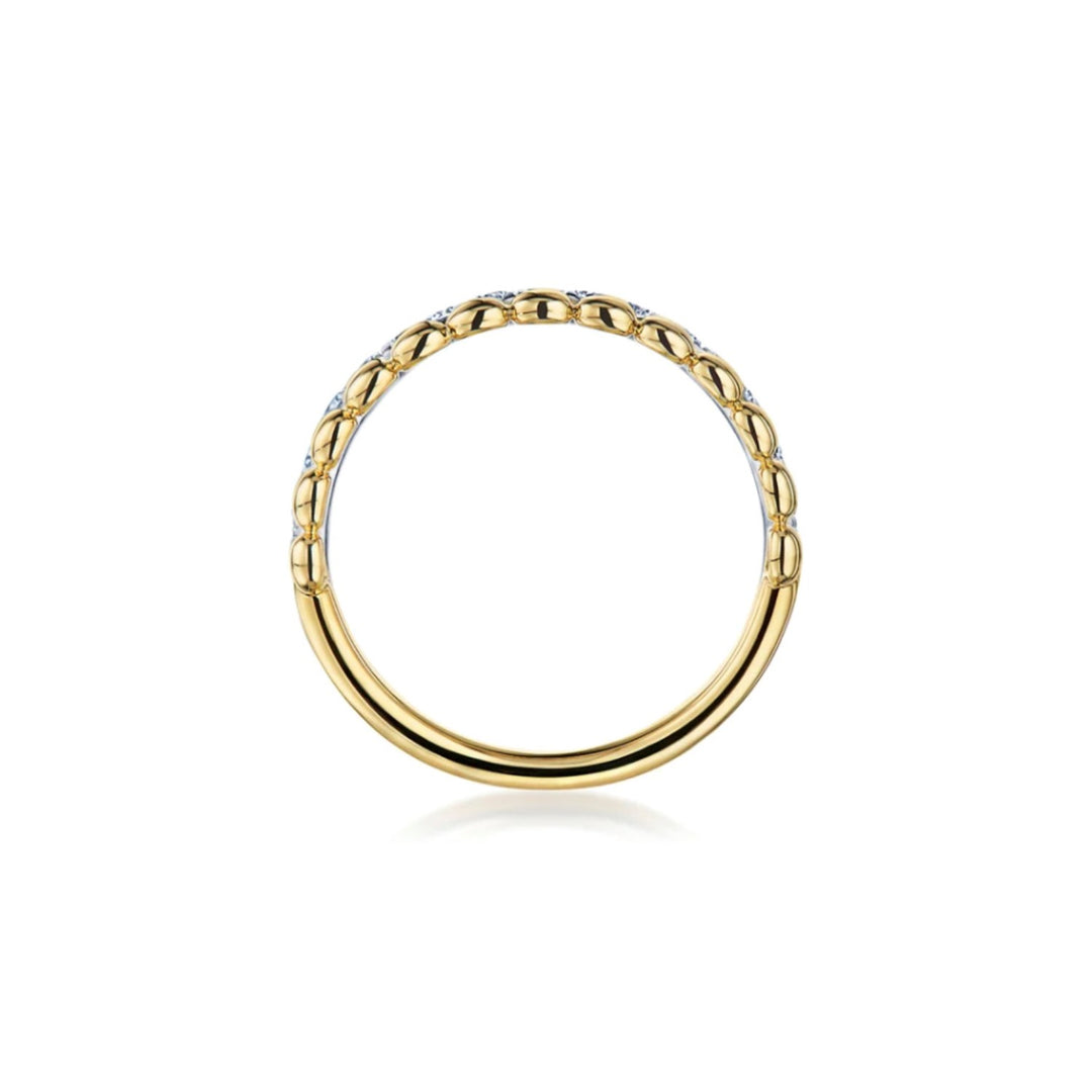 18K Yellow Gold And White Gold Sirena Diamond Ring - Size 6