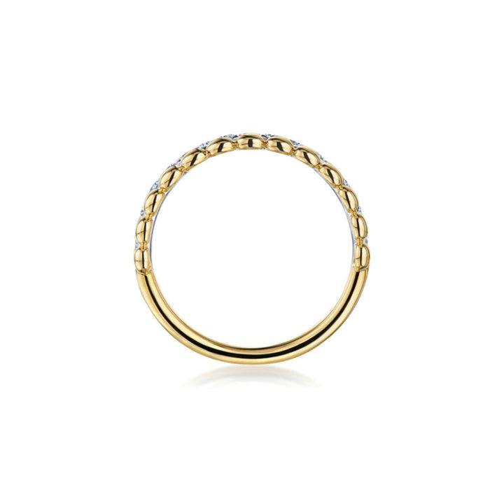 18K Yellow Gold And White Gold Sirena Diamond Ring - Size 6