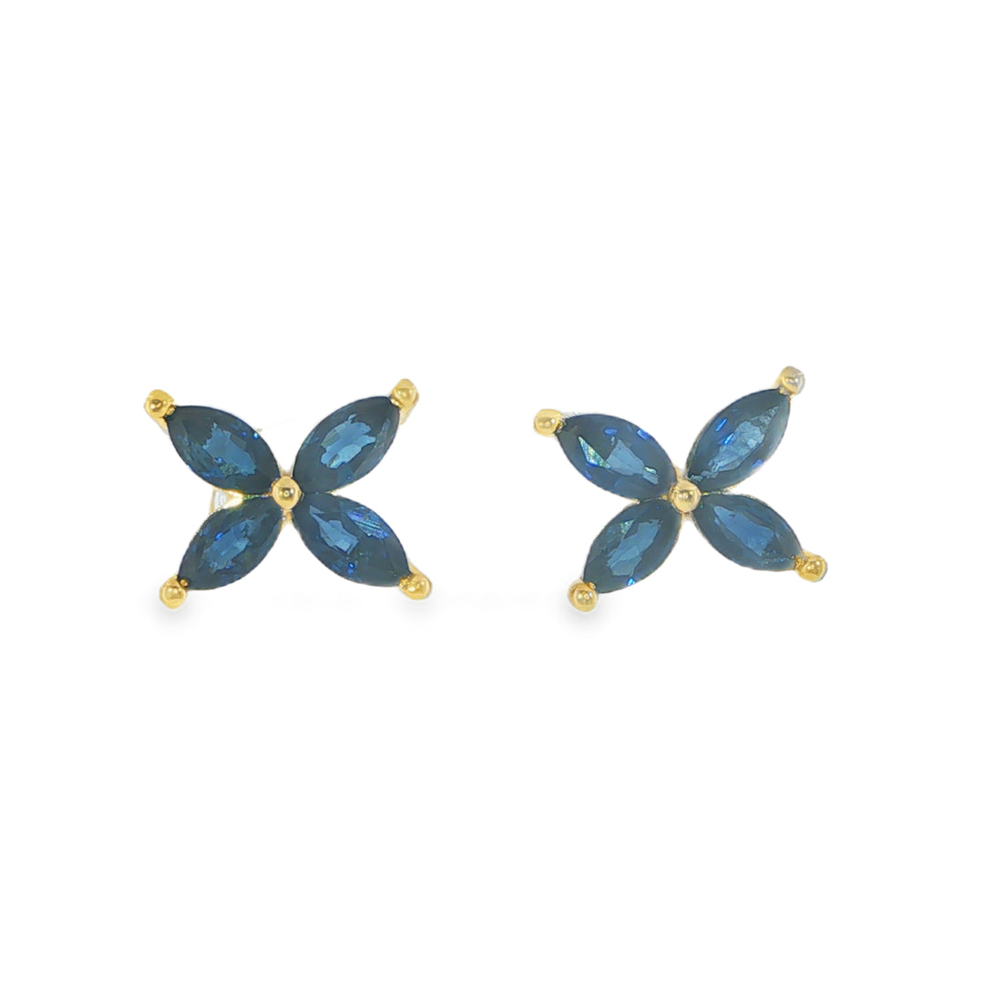 Mariposa Studs With Marquise Blue Sapphires