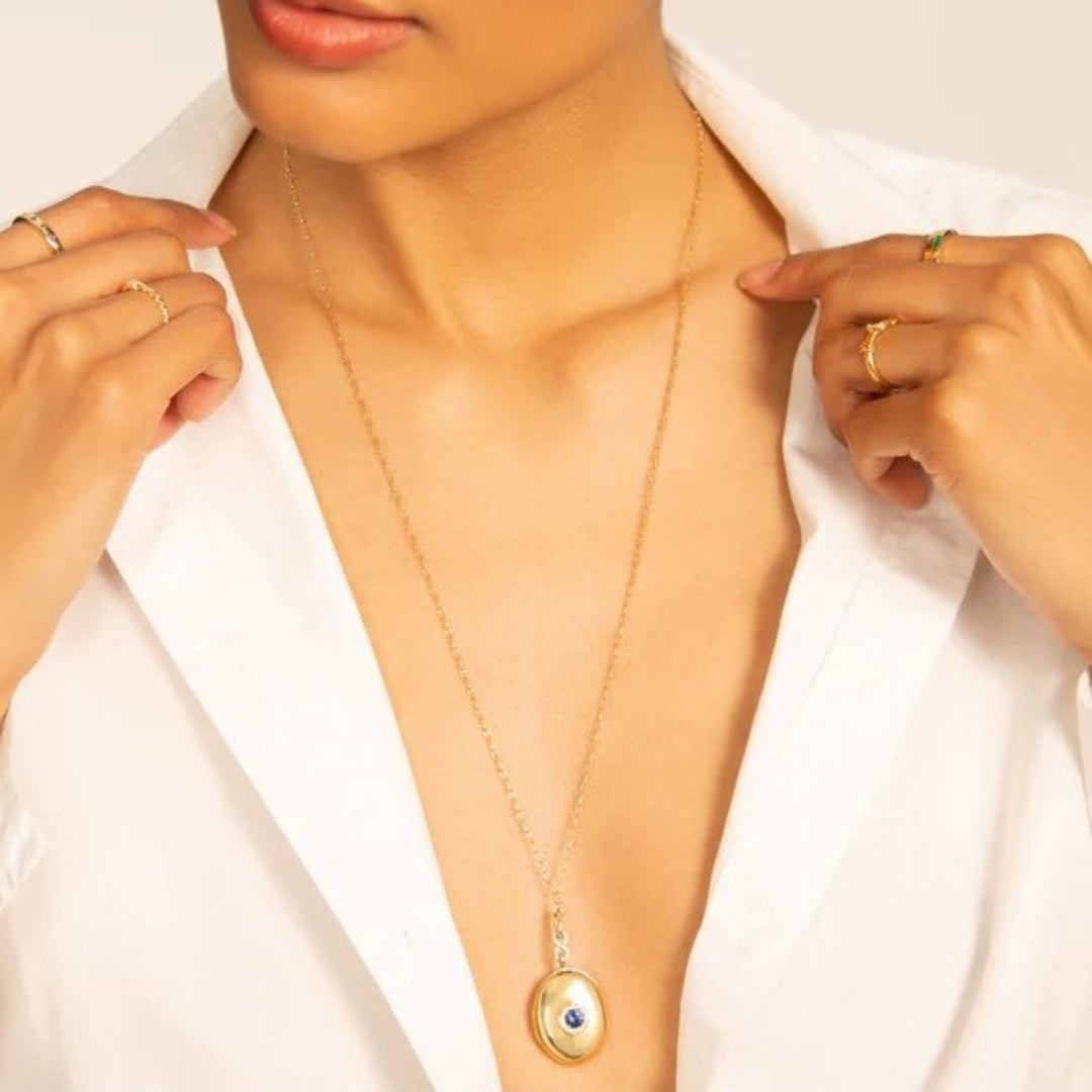 Sapphire Infinity Locket