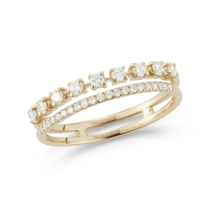 Ava Bea Double Row Diamond Ring - Size 6.5