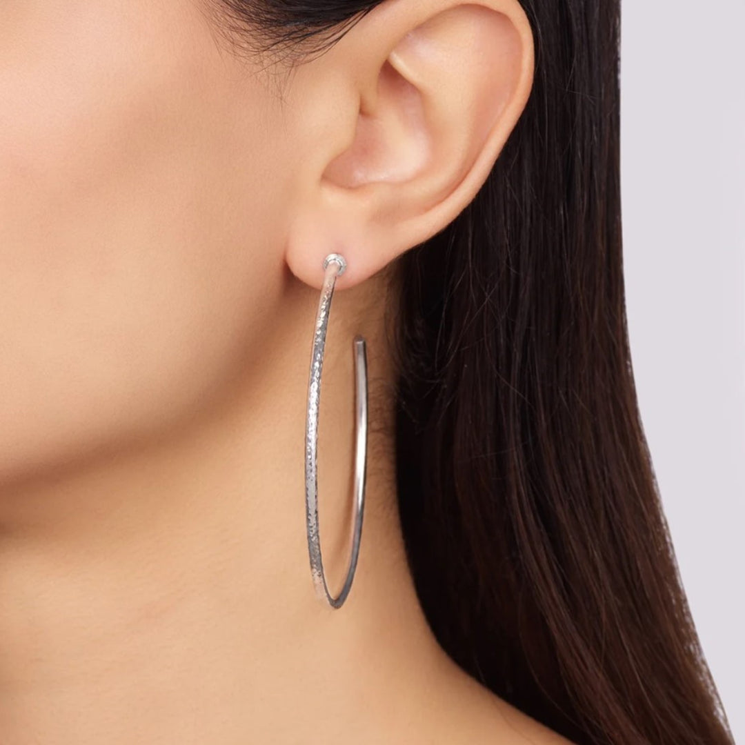 Vertigo Couture Silver Hoop Earrings