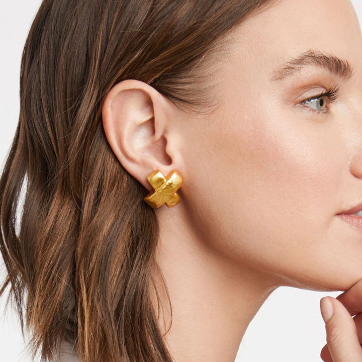 Gold Catalina X Earrings