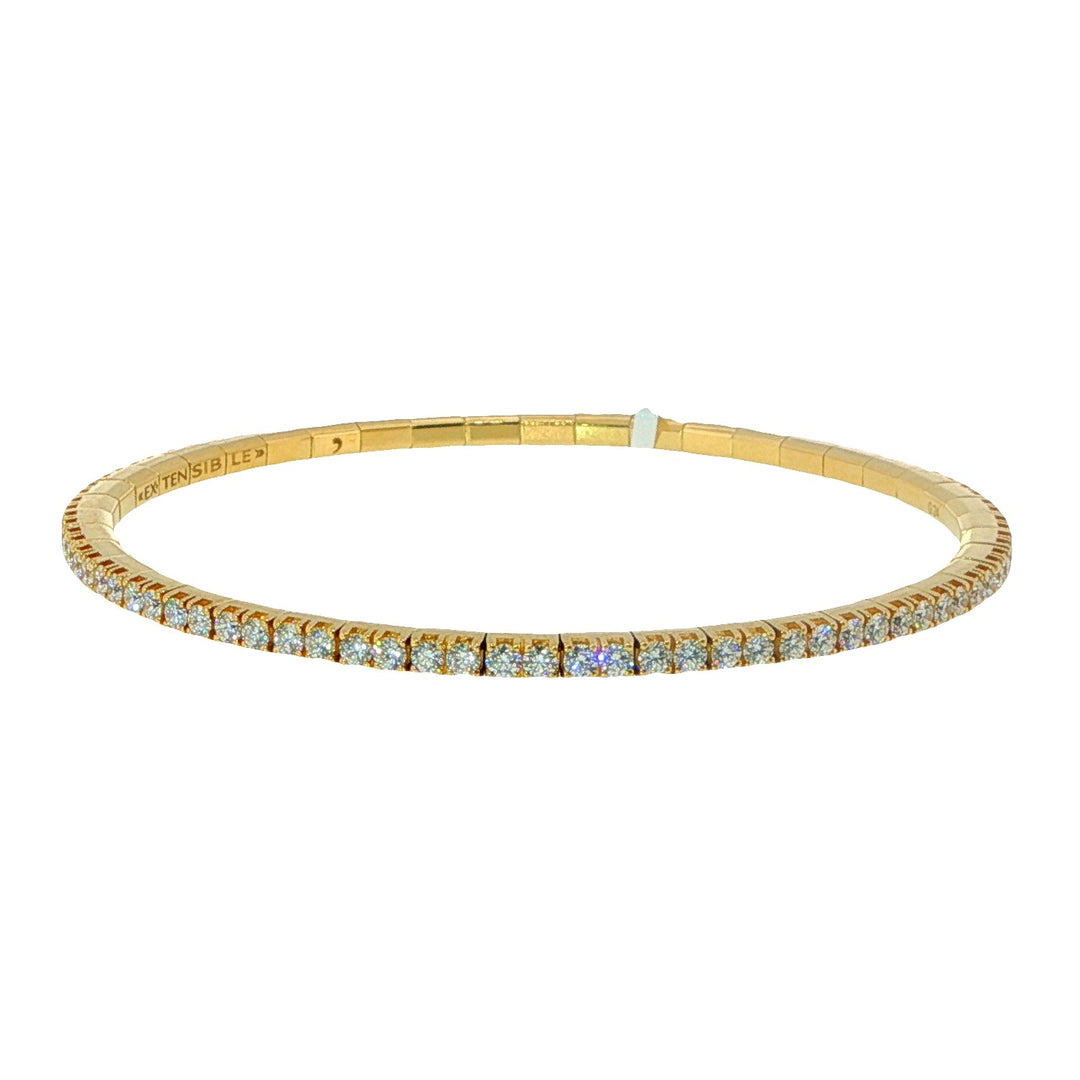 Yellow Gold 2.30ct Diamond Stretch Tennis Bracelet