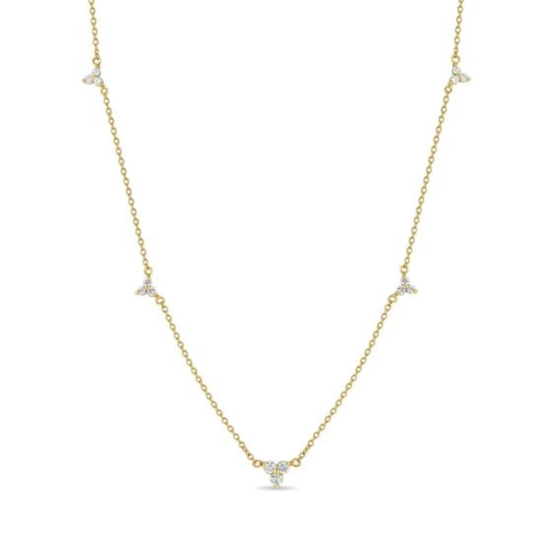 Diamond Trio Station Necklace
