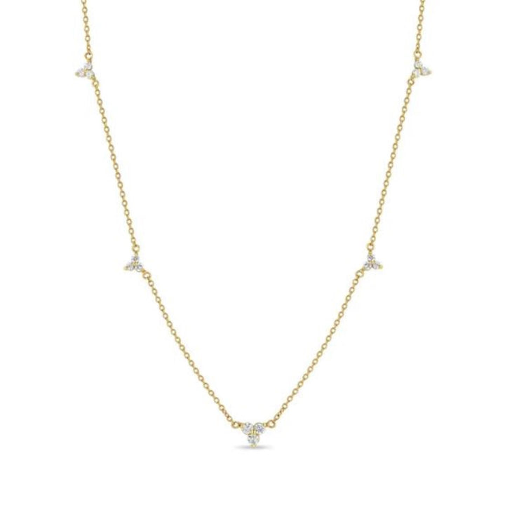 Diamond Trio Station Necklace