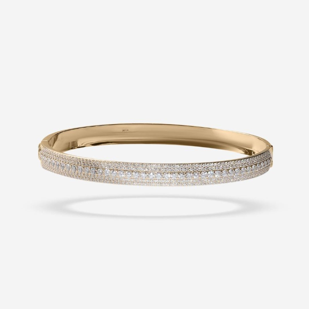 14K Gold Flawless Diamond Hinge Bracelet