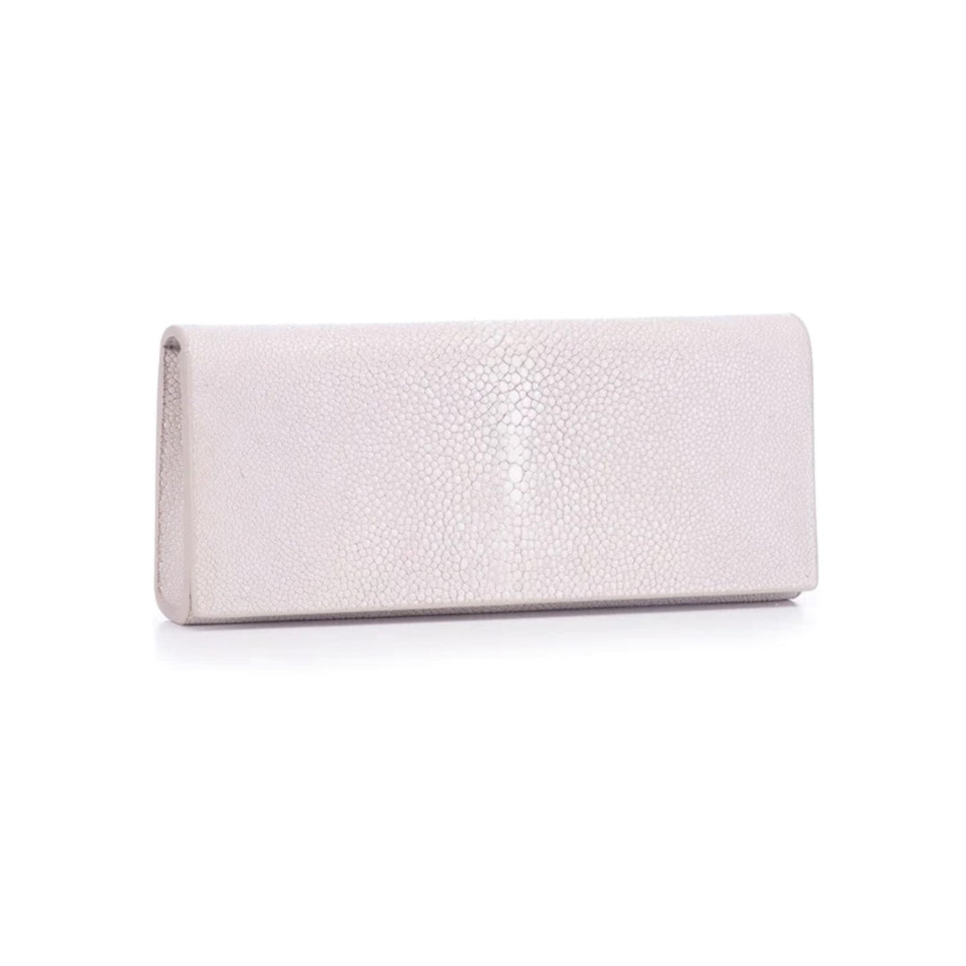 Shagreen Clutch in Fog