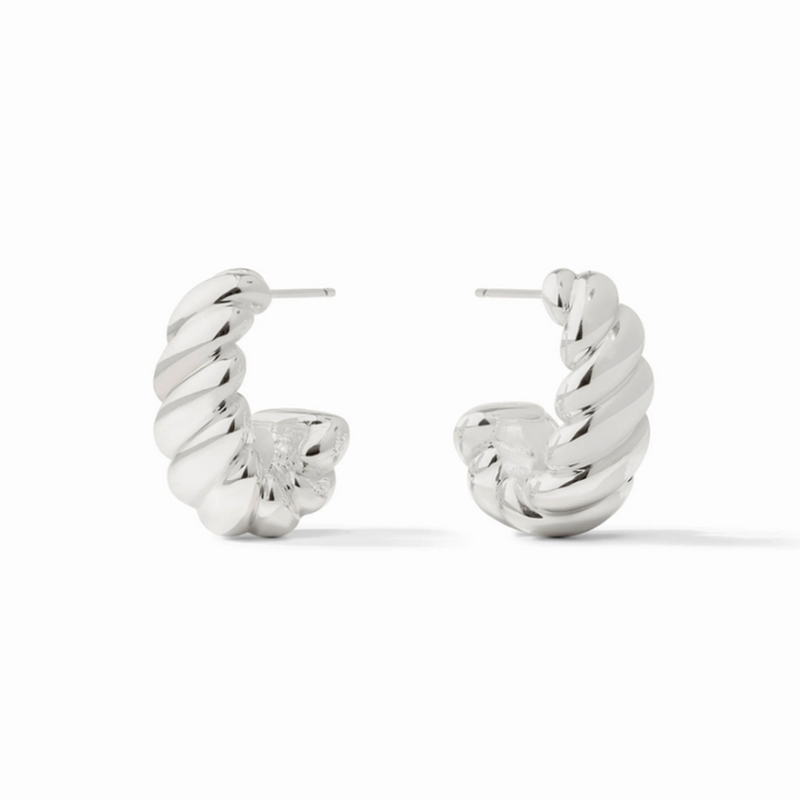 Medium Silver Ravello Statement Hoops
