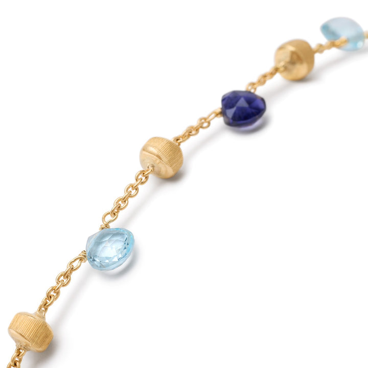 Paradise Chain Bracelet With Iolite And Blue Topaz Beads