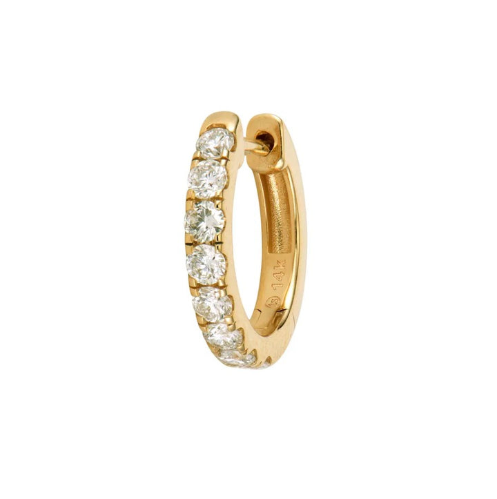 Medium Diamond Huggie Hoop