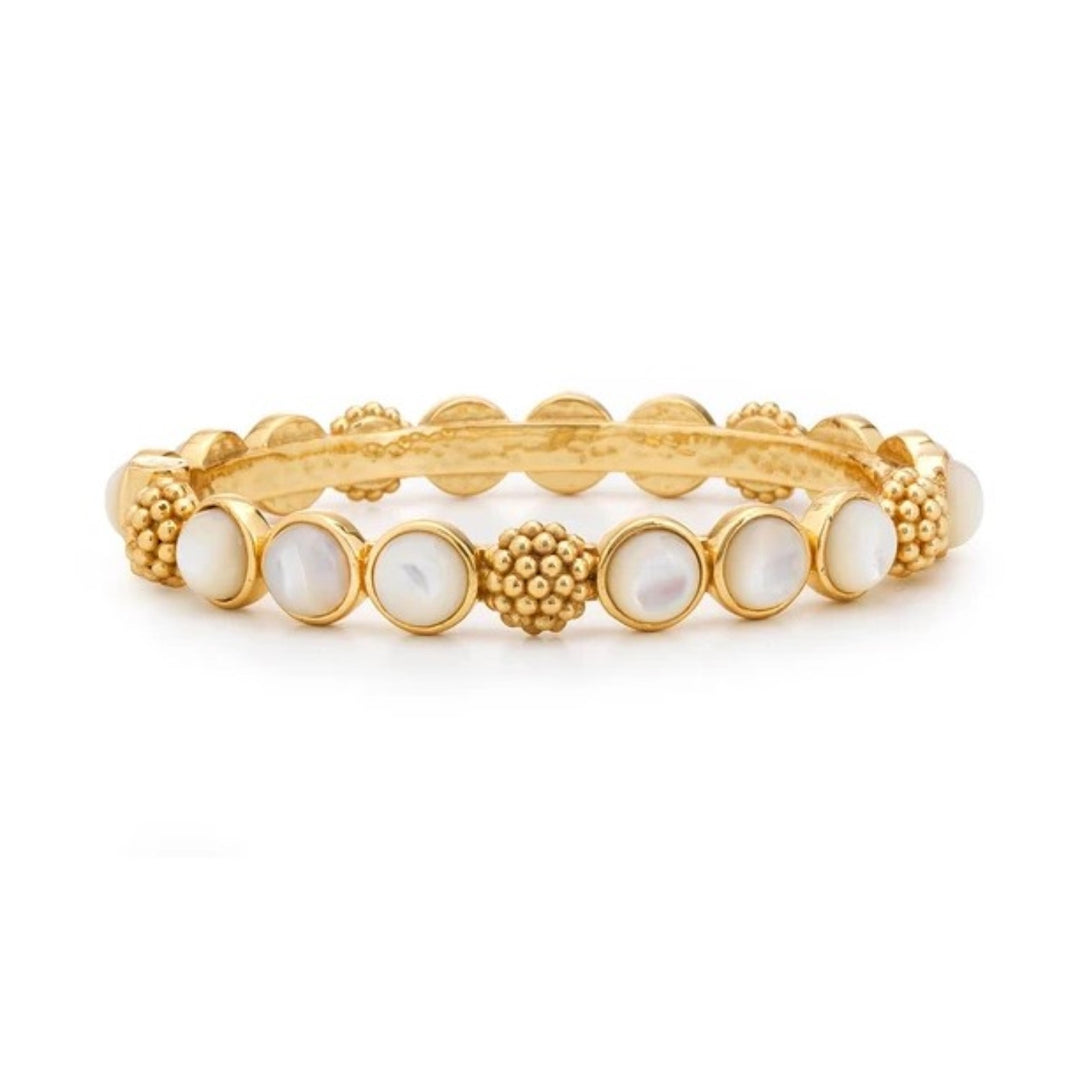 Berry Gem Hinged Bangle In Mother Of Pearl