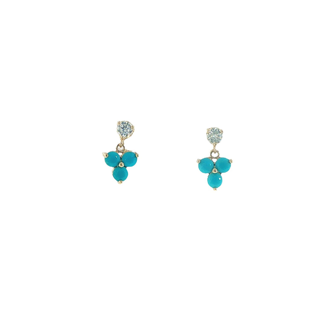 Turquoise Trio Drop Earrings