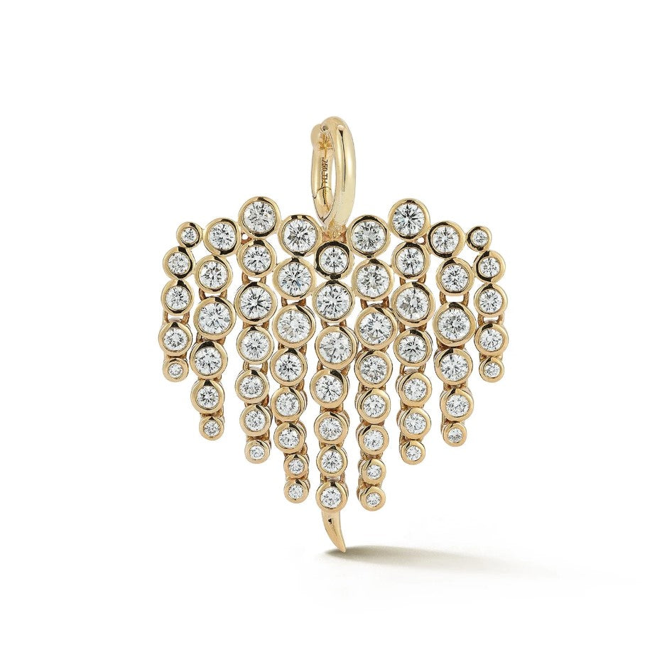 Large Fringe Heart Charm