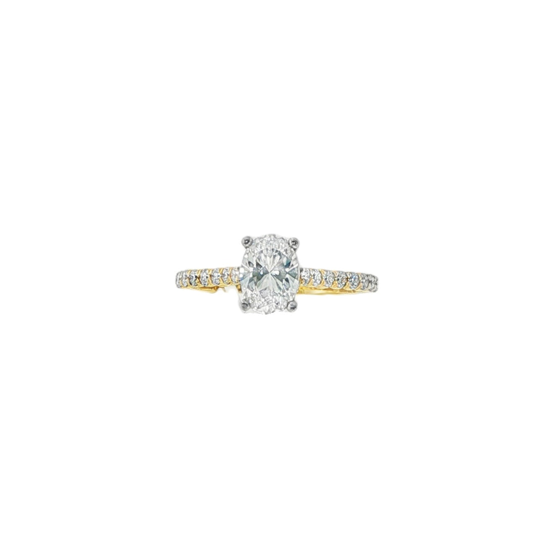 18K Yellow Gold New Aire Silk Semi Mount