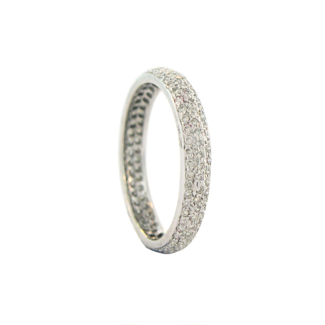 18K White Gold Tire Ring