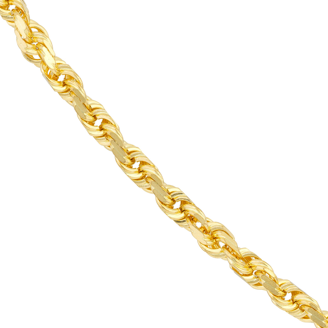 14K Yellow Gold 4.4mm Rope Chain 22"