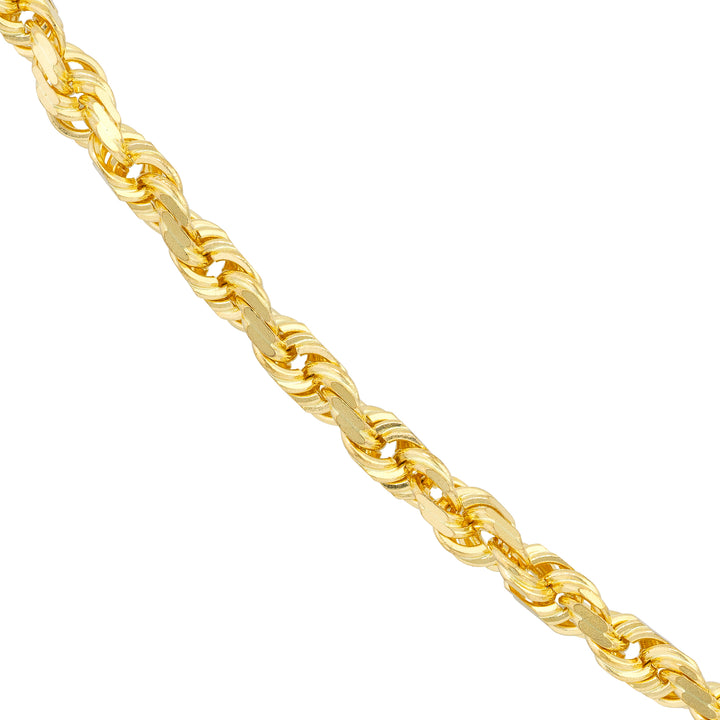 14K Yellow Gold 4.4mm Rope Chain 22"