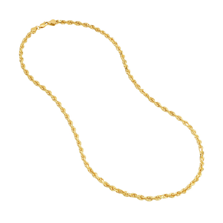 14K Yellow Gold 4.4mm Rope Chain 22"